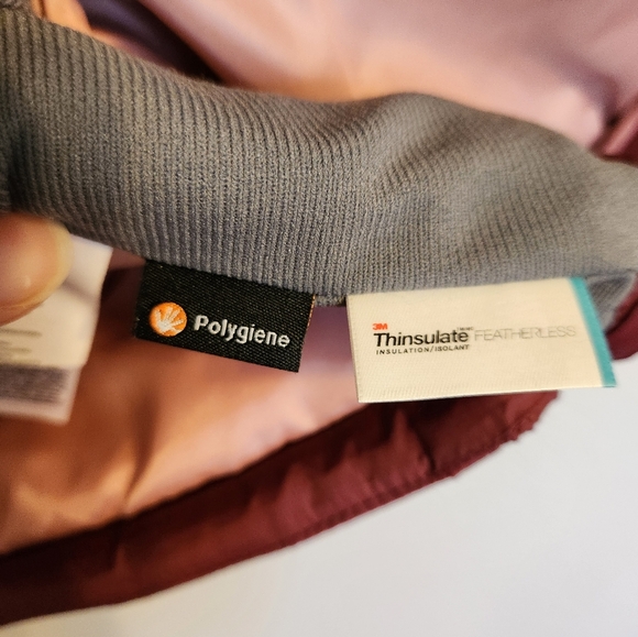 Bench Women's Steppweste Skyhigh Quilted vest maroon  size L women's fitted - Picture 7 of 10